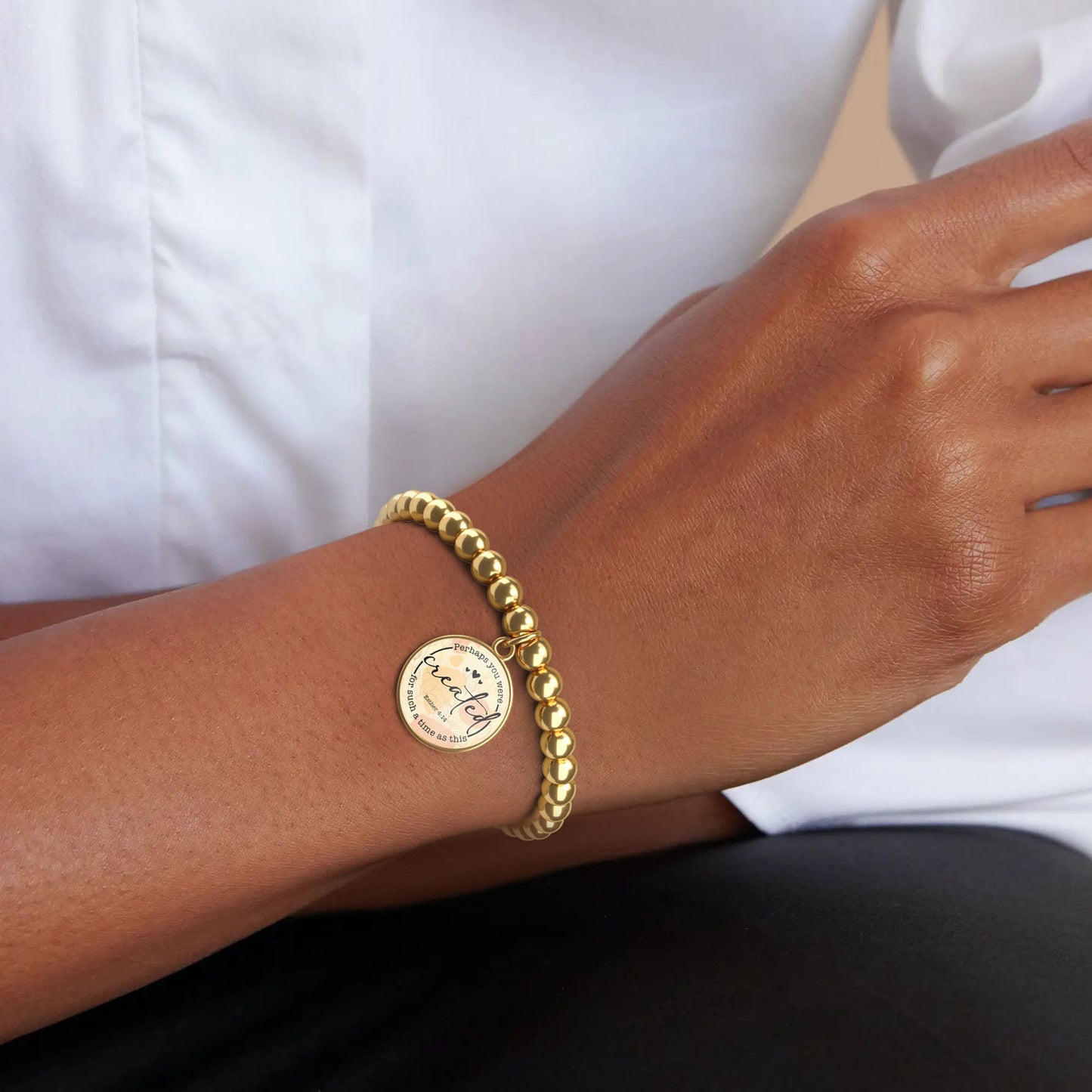 Perhaps You Were Created For Such A Time As This | Esther 4:14 - Beaded Bracelet