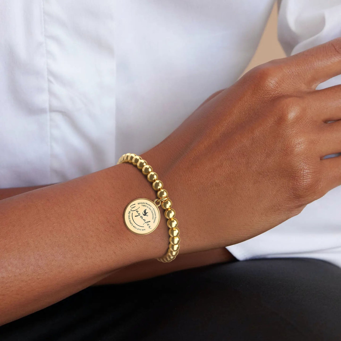 Waymaker - Dove - Beaded Bracelet