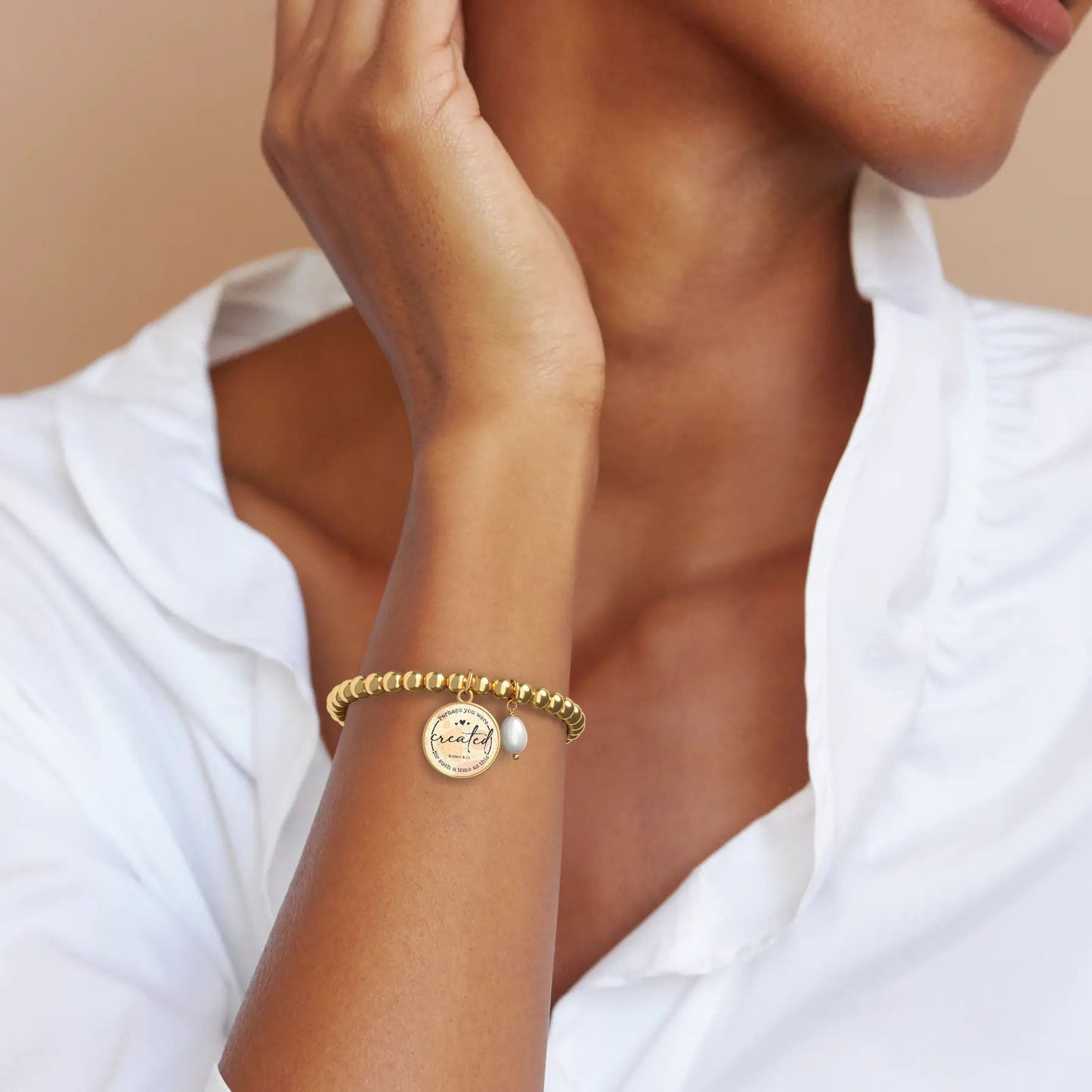 Perhaps You Were Created For Such A Time As This | Esther 4:14 - Beaded Bracelet