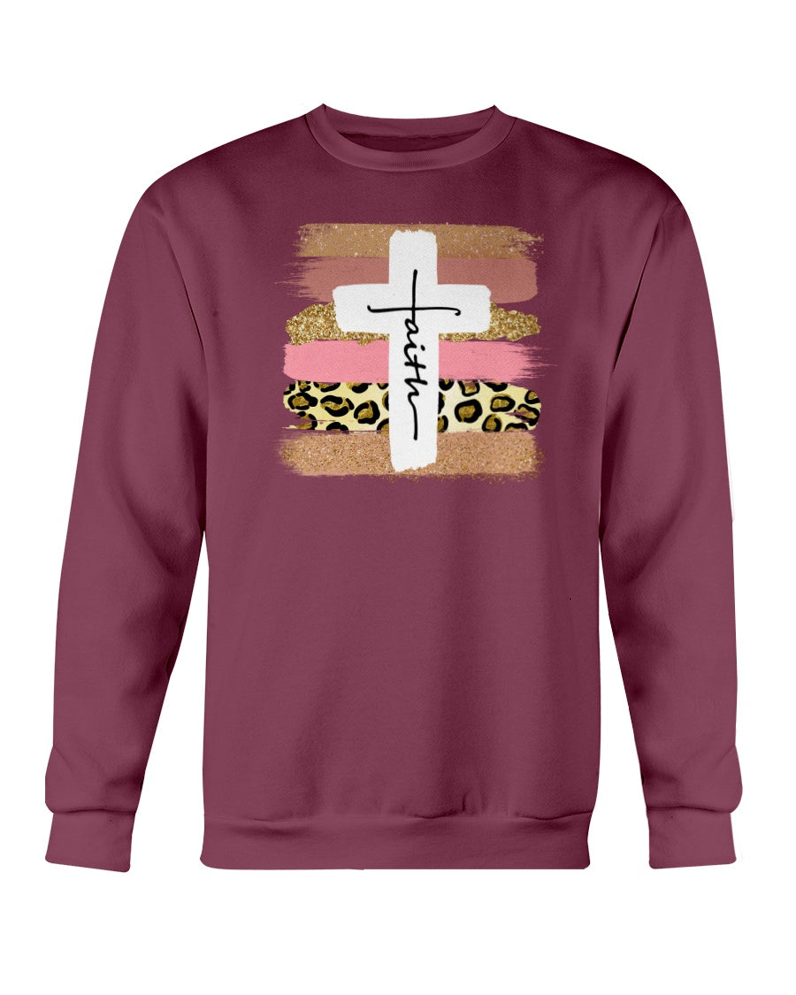 Faith Cross Paint Swipe Sweatshirt