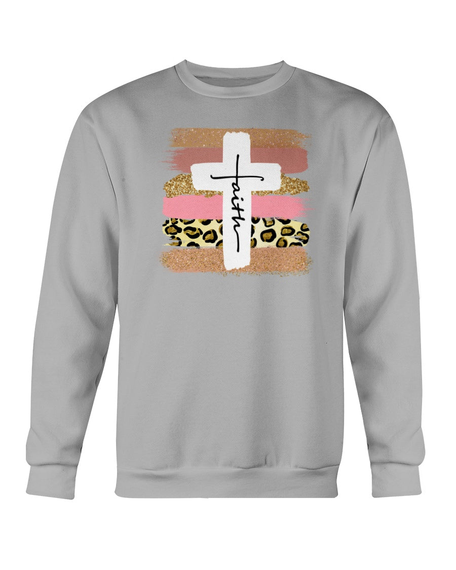 Faith Cross Paint Swipe Sweatshirt