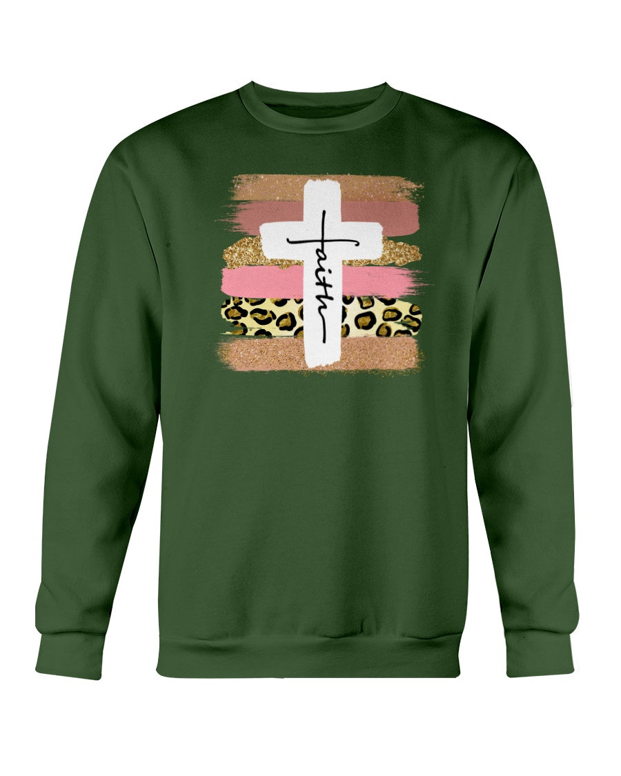 Faith Cross Paint Swipe Sweatshirt