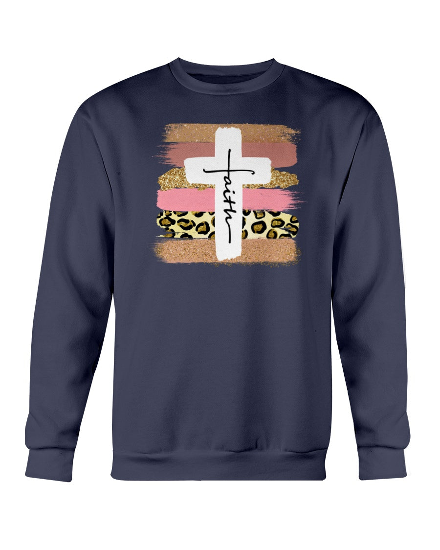 Faith Cross Paint Swipe Sweatshirt